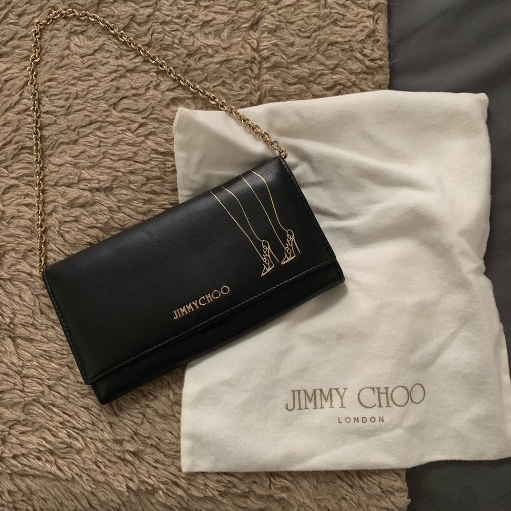 Never used Jimmy Choo wristlet w/ strap
